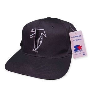 NWT Vintage STARTER Atlanta ATL Falcons NFL Football Black Snapback Hat